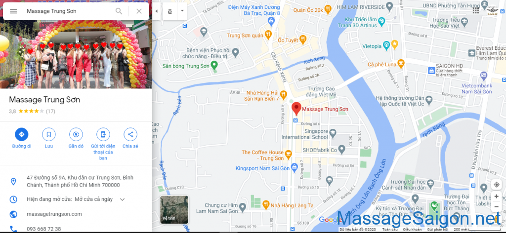 Bản đồ đến Massage Trung Sơn