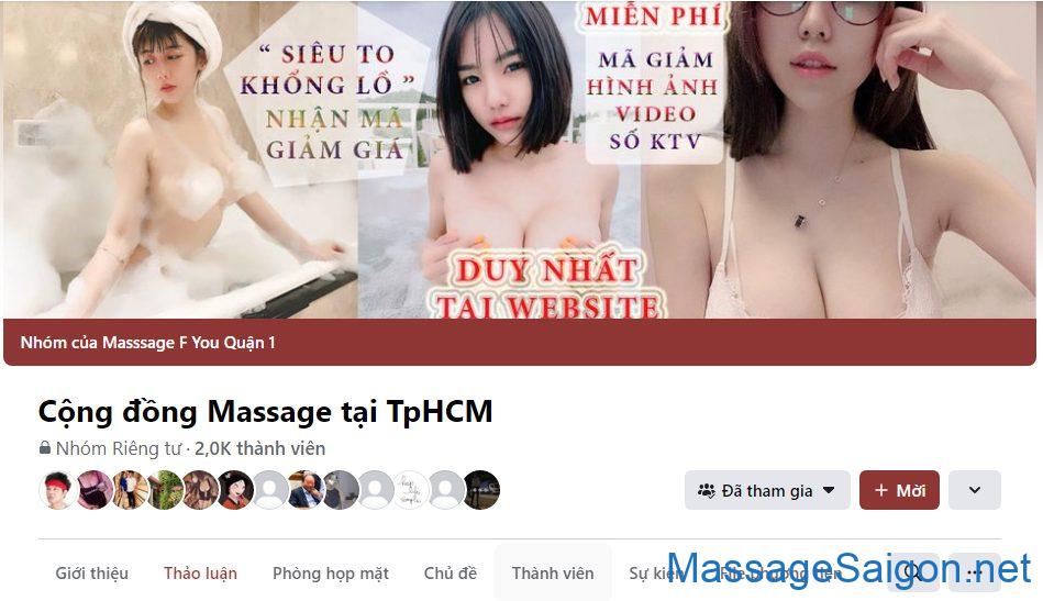 Cộng đồng massage trên Group Facebook
